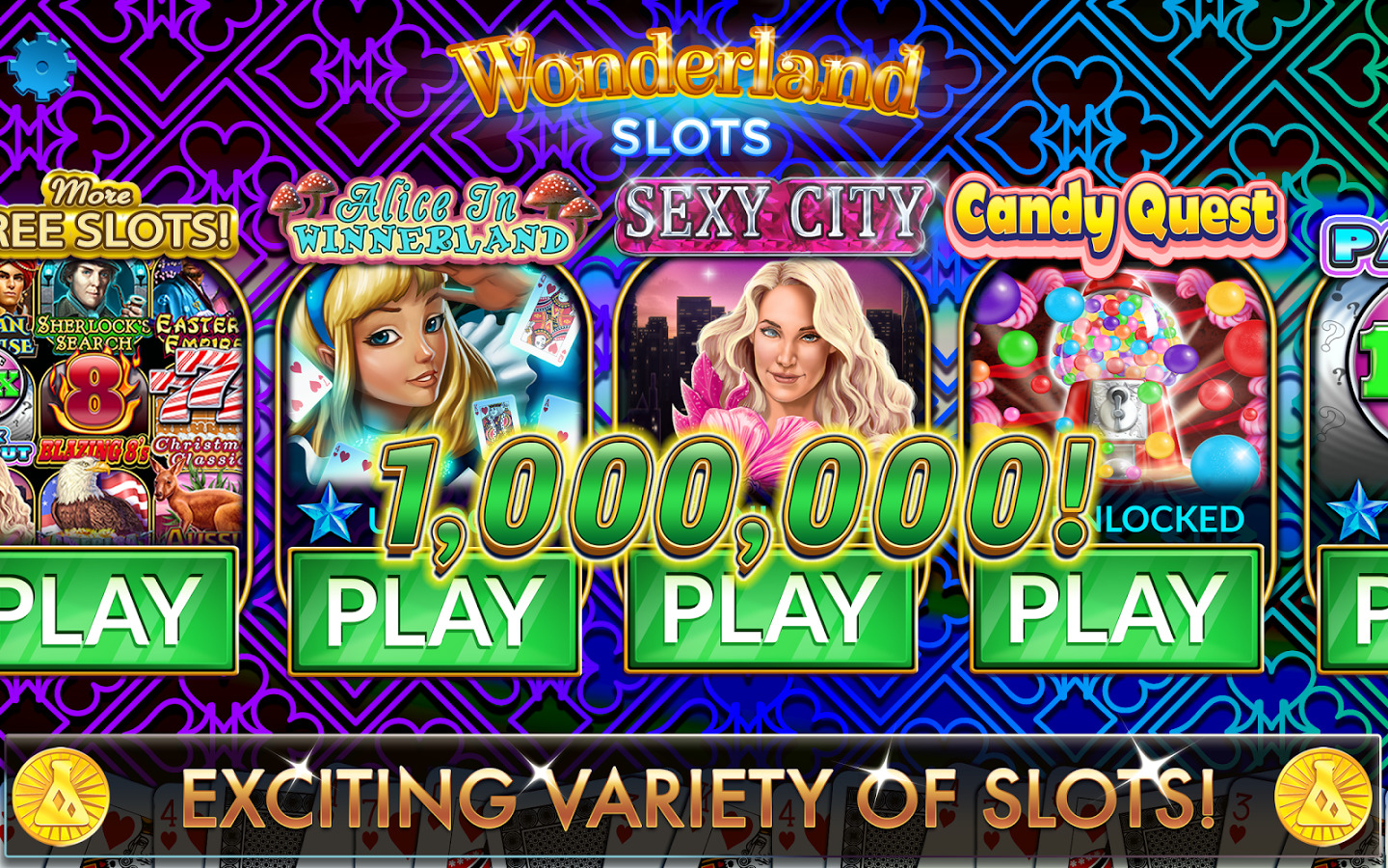 Wonderland slots lobby