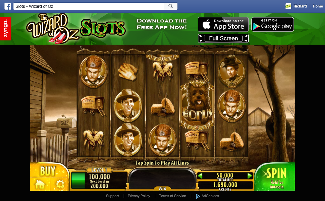 types of wizard of oz slot machines